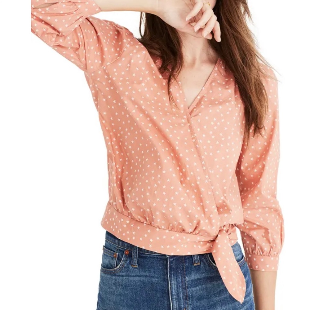 Madewell coral stars top